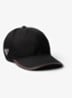 Re-Nylon pet met leren details en trekkoord - Zwart