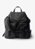 Re-Nylon rugzak met leren details - Donkergrijs