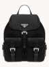 Re-Nylon Small rugzak met logo - Zwart