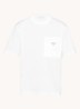 Re-Nylon T-shirt met borstzak en logo - Wit