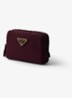 Re-Nylon toilettas met logo - Bordeauxrood
