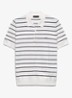 Regular fit polo met streepprint - Wit