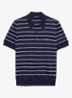 Regular fit polo met streepprint - Blauw