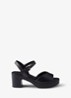 Sandalette van leer - Zwart