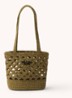 Shopper van crochet met logo - Groen