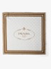 Sjaal van zijde met logoprint 55 x 55 cm - Beige