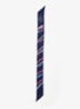 Sjaal van zijde met print 85 x 6 cm - Donkerblauw