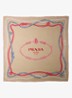 Sjaal van zijde met print 90 x 90 cm - Beige