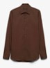 Slim fit overhemd van katoen - Bruin
