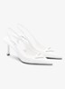 Slingback van leer met logo - Wit