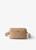 Small crossbodytas van kalfsleer - Beige