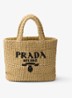 Small handtas van crochet met logo - Beige