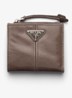 Small portemonnee van kalfsleer - Taupe