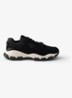 Sneaker met suède details - Zwart