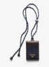 Speedrock Re-Nylon pasjeshouder van leer met contrast - Blauw