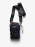Speedrock Re-Nylon telefoonhoesje met leren details en afneembare schouderriem - Blauw