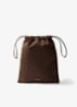 Wish Re-Nylon handtas met logo - Donkerbruin