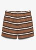 Zwemshorts met streepprint - Bruin