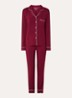 Bamboo pyjamaset met contrasterende bies - Beige