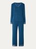 Bamboo pyjamaset met details van kant - Petrol
