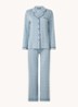 Bamboo pyjamaset met getipte bies - Blauwgrijs