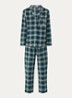 Pyjamset met ruitdessin - Donkergroen