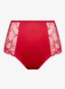 Solisse high waisted shorty met borduring - Rood