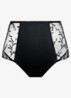 Solisse high waisted shorty met borduring - Zwart