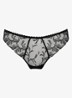 Solisse string met borduring - Zwart