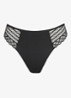 Twist Side string met kant - Zwart