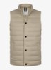 Bodywarmer in linnenblend met steekzakken - Beige