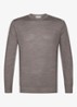 Fijngebreide pullover van merino wol - Taupe