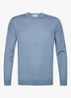 Fijngebreide pullover van merino wol - Blauw