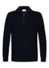 Grofgebreide schippertrui van wol - Donkerblauw
