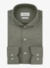 Japanese knitted slim fit overhemd - Donkergroen