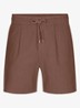 Loose fit korte broek in linnenblend - Clay