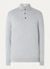 Luxury fijngebreide regular fit polo - Lichtgrijs