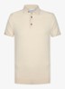 Luxury regular fit polo met gemêleerd dessin - Gebroken wit