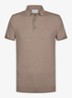 Luxury regular fit polo met gemêleerd dessin - Beige