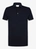 Luxury regular fit polo met gemêleerd dessin - Donkerblauw