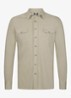 Overshirt met borstzakken - Beige