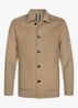 Regular fit overshirt van wol met opgestike zakken - Camel