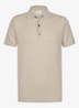 Regular fit polo in linnenblend - Beige