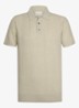 Regular fit polo in linnenblend - Beige