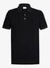 Regular fit polo in linnenblend - Donkerblauw
