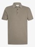 Regular fit polo in zijdeblend - Beige