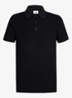 Regular fit polo in zijdeblend - Donkerblauw
