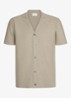 Regular fit polo met structuur - Beige