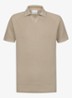 Regular fit polo met structuur - Beige