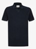 Regular fit polo met structuur - Donkerblauw